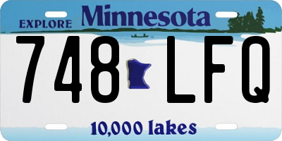 MN license plate 748LFQ