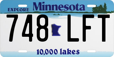 MN license plate 748LFT