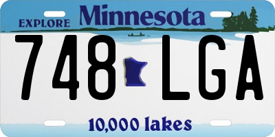 MN license plate 748LGA