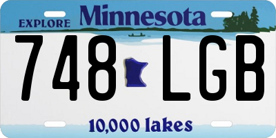 MN license plate 748LGB