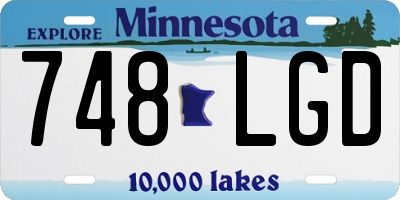 MN license plate 748LGD