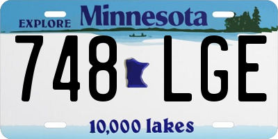 MN license plate 748LGE