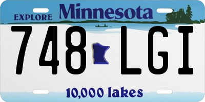 MN license plate 748LGI