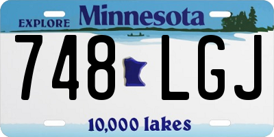 MN license plate 748LGJ