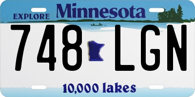 MN license plate 748LGN