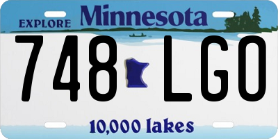 MN license plate 748LGO