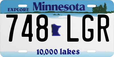 MN license plate 748LGR