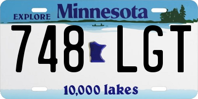 MN license plate 748LGT