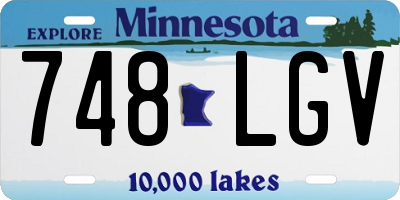 MN license plate 748LGV