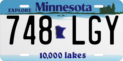 MN license plate 748LGY