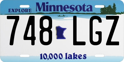 MN license plate 748LGZ