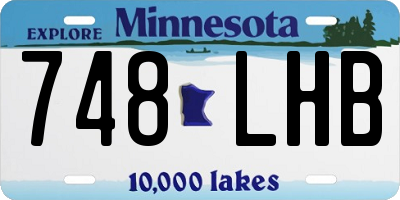 MN license plate 748LHB