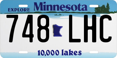 MN license plate 748LHC