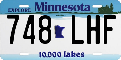 MN license plate 748LHF