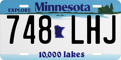 MN license plate 748LHJ