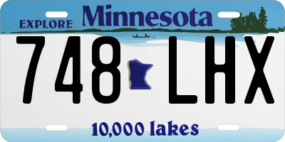 MN license plate 748LHX