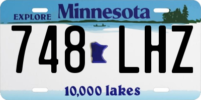MN license plate 748LHZ