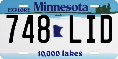 MN license plate 748LID