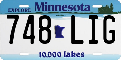 MN license plate 748LIG