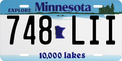 MN license plate 748LII