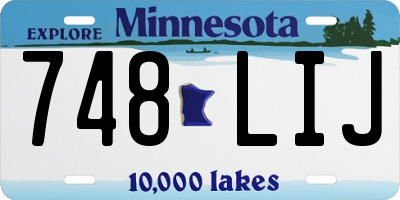 MN license plate 748LIJ