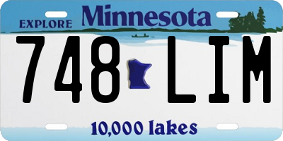 MN license plate 748LIM