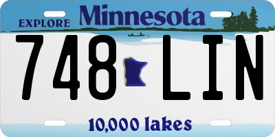 MN license plate 748LIN