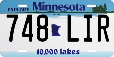 MN license plate 748LIR