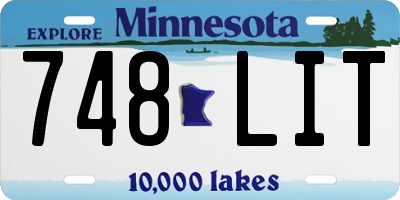 MN license plate 748LIT