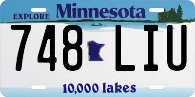MN license plate 748LIU