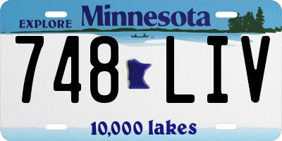 MN license plate 748LIV