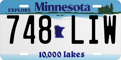 MN license plate 748LIW