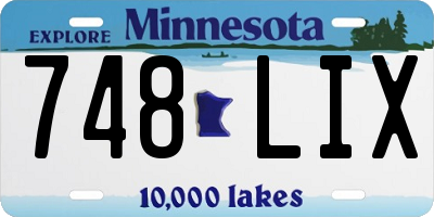 MN license plate 748LIX