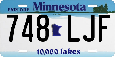 MN license plate 748LJF