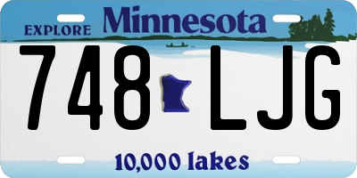 MN license plate 748LJG