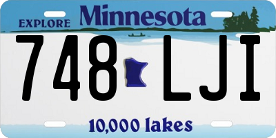 MN license plate 748LJI