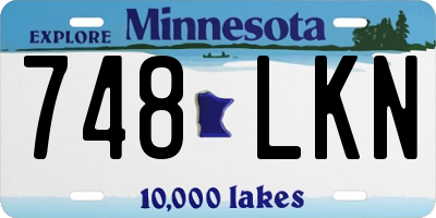 MN license plate 748LKN