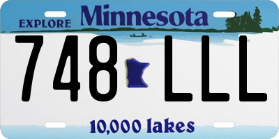 MN license plate 748LLL