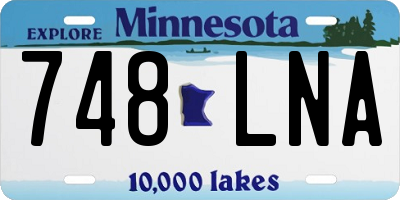 MN license plate 748LNA