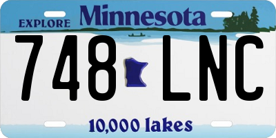 MN license plate 748LNC