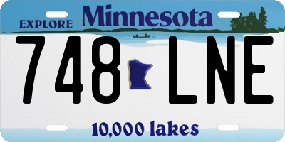 MN license plate 748LNE