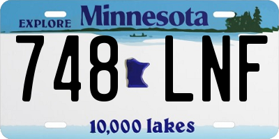 MN license plate 748LNF