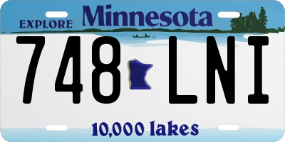 MN license plate 748LNI