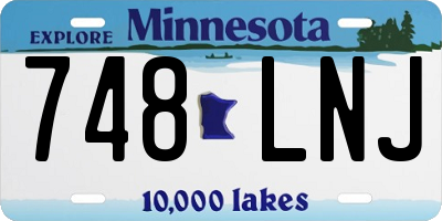 MN license plate 748LNJ