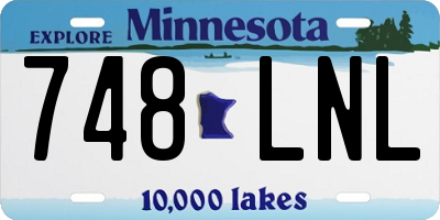 MN license plate 748LNL