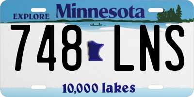 MN license plate 748LNS