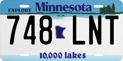 MN license plate 748LNT