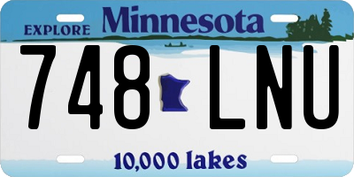 MN license plate 748LNU