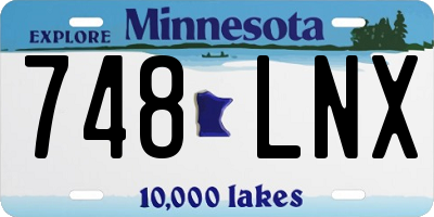 MN license plate 748LNX