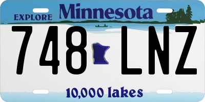 MN license plate 748LNZ